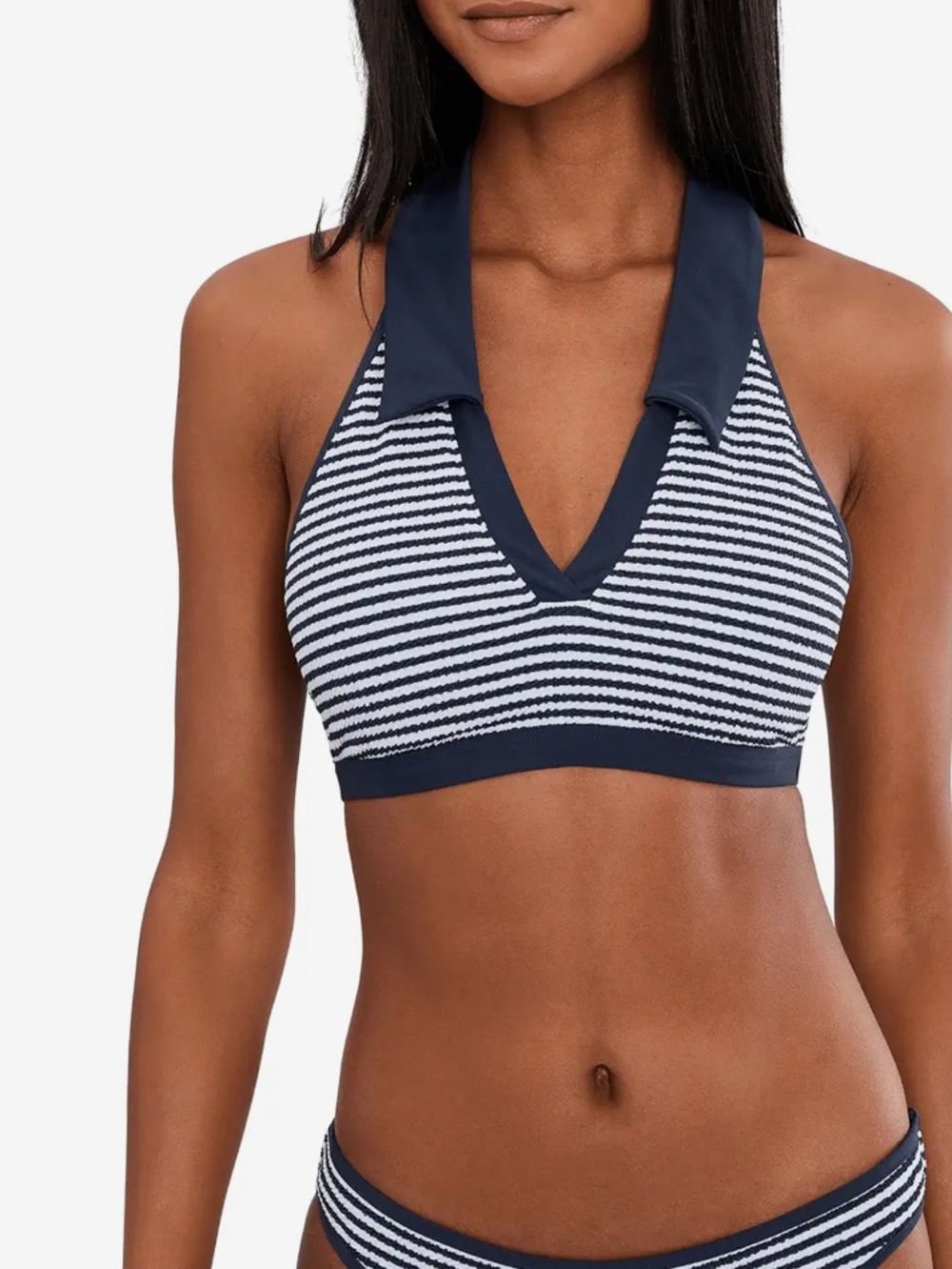 Seafolly Club House Halter Top with Collar – Size 10 – NW